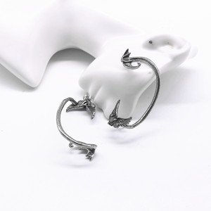 yunnique Clip-on <b>Earrings</b> <b>Wings</b> Design Stainless Steel Claw Setting Zircon Inlay Fashion Jewelry For Men And Women - Product Image 5