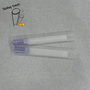 Customized OEM 109MM98MM84MM unbleached/bleached rice <b>paper</b> smoking <b>paper</b> tube with 10 * 30 purple spiral glass mouth - Product Image 4