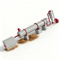 Sécheur rotatif professionnel pour biomasses, sciure de bois, bagasse, coques de riz, machine de déshydratation industrielle