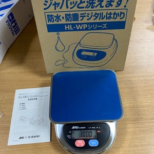 Báscula Digital de Cocina Serie HL WP, Resistente al Agua y al Polvo, 3000g, Precisión de 0.1g, con Plataforma y Pantalla Azules - Product Image 1
