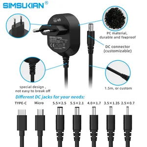 Adapter 5v 3a Dc Power 12v 500ma 5v 1a 12 Volt Plug Adapter