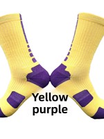Chaussettes de sport de basketball Elite Spring ODM, tricotées, à fond éponge, montantes, épaisses, personnalisables avec texte, disponibles en noir