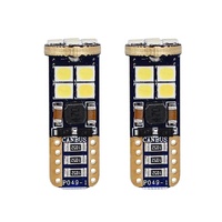 Ampoule LED blanche T10 194 168 W5W 3030 12smd Canbus pour plaque d'immatriculation et éclairage intérieur
