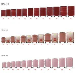 2024 HOT Selling Durable 12 pcs ABS Travel Luggage Bags 30 Inch Luggage Best Carry On Luggage for Travel Business