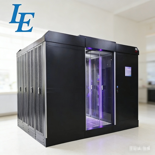 Prefabricated Modular Micro Data Center Integrated Power Cooling SPCC Cold Rolled Steel Powder Coated IEC297-2 Cabinet Standard