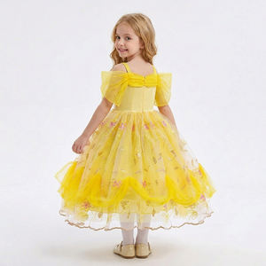 Costume de danse Belle de La Belle et la Bête pour enfants, robe de bal jaune, robe de princesse pour les fêtes d'anniversaire, Halloween et cosplay - Product Image 2