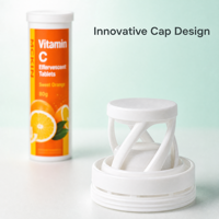 Tube en PP de 29 mm avec bouchon spiralé pour comprimés effervescents, idéal pour les suppléments vitaminiques, vente en gros, qualité alimentaire, pour distributeurs