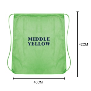 Sac à dos unisexe en nylon pliable, imperméable et écologique, avec cordon de serrage, idéal pour les chaussures de sport et la salle de gym - Product Image 2