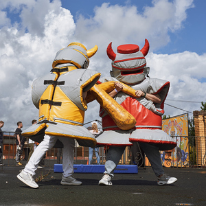 Costume de sumo sur le thème des chevaliers, <span class=keywords><strong>jeu</strong></span> de combat Sumo/Knight, attractions Sumo à vendre - Product Image 4