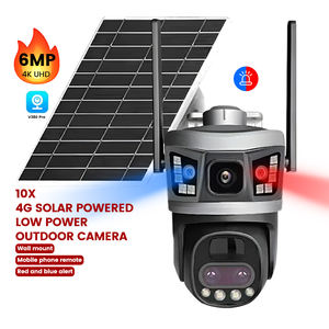 V380 Pro 6MP 4G kamera keamanan CCTV, kamera keamanan 3K tiga lensa IP PTZ dengan penglihatan malam sirene dan mikrofon bawaan - Product Image 2