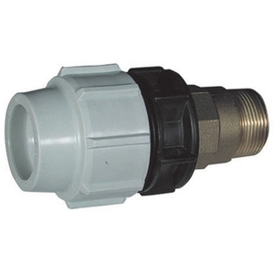 Raccordo filettato maschio in ottone da 1 pollice x 32 mm per tubi idraulici - Product Image 1