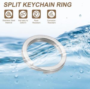 พวงกุญแจวงแหวนแบนแบบขายส่ง สแตนเลส 304 สำหรับของขวัญส่งเสริมการขาย - Product Image 2