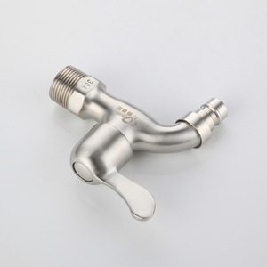Hemans 304 Stainless Steel Bibcock DN20 Single <b>Handle</b> Brass Core Polished Anti-Corrosion Deck Mounted Water <b>Tap</b> - Product Image 3