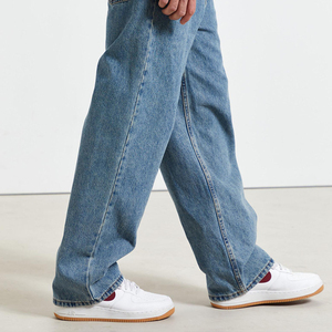 100% Cotton Wide Leg <strong>Jeans</strong> for Men Long Style <strong>Customized</strong> <strong>Label</strong> Men Blue <strong>Jeans</strong> - Product Image 4