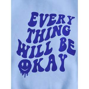 Sudadera con Capucha Extra Grande Personalizada para Mujer, Color Azul Claro, con Estampado Gráfico, Manga Larga, Corte Holgado, con Bolsillo Tipo Canguro, Tejido Transpirable - Product Image 5