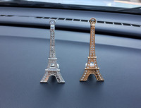Nouveau charme de luxe tour Eiffel désodorisant ornements créatif cristal diamant décoration collier voiture aromathérapie accessoires