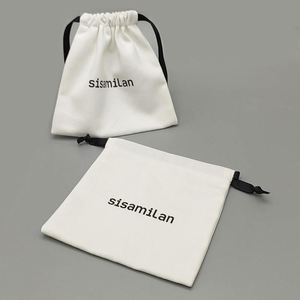 Wholesale Promotional Reusable Custom Logo Gift Jewelry Packaging Pouch Muslin Organic <b>Canvas</b> Cotton <b>Drawstring</b> <b>Bag</b> - Product Image 5