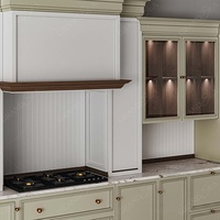 Meubles de cuisine classiques en forme de L de haute qualité avec îlot cuisine garde-manger armoire Villa armoires de cuisine en bois personnalisées