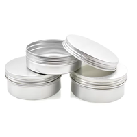 Aluminium box mit niedrigem MOQ 30g 50g 60g 100g 150g 200g 250g silbernes Aluminium glas mit Spiral deckel für Aroma therapie