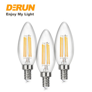 Nhà máy cung cấp E14 B22 <span class=keywords><strong>E27</strong></span> 2W 4W 6W cao lumen hiệu quả CE ROHS mới ERP hổ phách 2200K cổ điển C35 dẫn bóng đèn dây tóc đèn chùm - Product Image 4