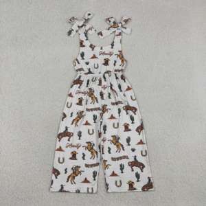 SR2969  RTS Combinaison sans manches pour bébé fille, motif vache, cheval, cactus, vente en gros - Product Image 1