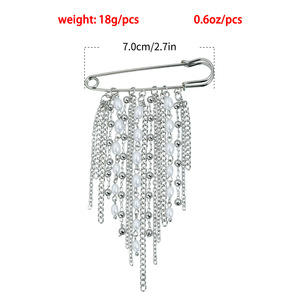 Broche à pampilles de mode européenne et américaine pour femmes, épingle de fixation de taille, accessoires vestimentaires - Product Image 5