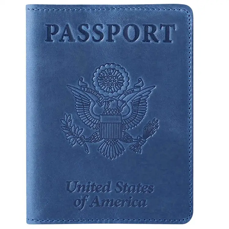 कस्टम संयुक्त राज्य अमेरिका प्यारा यात्रा पासपोर्ट कवर उच्च बनाने की क्रिया पु चमड़े पासपोर्ट धारक