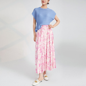 Faldas Midi para Mujer, Casuales, Primavera Verano 2025, Alta Calidad, Hechas a Mano, Pliegues de Acordeón, Tallas Grandes, Transpirables, Entrega Rápida - Product Image 6