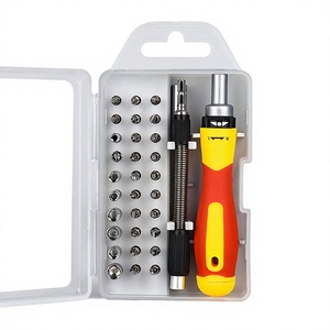 Precision <b>Screwdriver</b> Set With Ratcheting Handle Cross Phillips Bit Industrial Grade Polishing Finish Anti-Slip Texture 20-40 - Product Image 3