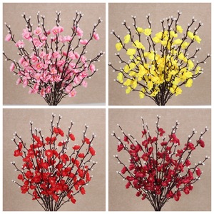 Tiges de fleurs de prunier artificielles en polyester blanc, petite branche, décoration de bureau, pliables à volonté XMHZ - Product Image 2