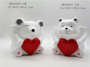 <span class=keywords><strong>Pots</strong></span> de fleurs d'intérieur en céramique nordique modernes pour plantes succulentes Design fait à la main Saint Valentin Jardinières décoratives Décoration de bureau pour la maison - Product Image 3