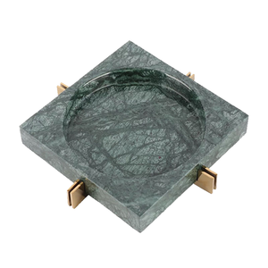 Meijian Modern Luxury Design Decor Antique Art Stylish Square Portable Marble Wave Pattern Ashtray Customized Color for Living - Product Image 1