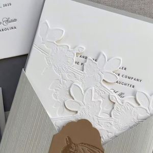 Suite d'invitations de mariage en papier de qualité supérieure, invitations de luxe personnalisées, kit pour fête de mariage - Product Image 4