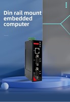 Computadora Industrial Integrada Tipo Riel, Sin Ventilador, Amplio Rango de Temperatura, RS232 485 CAN, 2 Gigabit LAN, 35mm DIN, Sistema SCADA J1900, en Stock