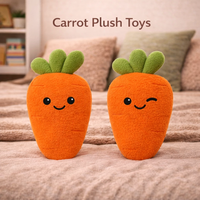 Peluche de carotte aux couleurs vives, personnalisée, de haute qualité, en forme de légume, adorable accent décoratif pour la maison et le bureau, petit cadeau mignon
