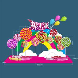 Navidad Decor Outdoor Weihnachts dekorationen Große Lutscher Candy Toy Mold Weihnachts baum Ornamente Anhänger Lollipop Prop - Product Image 6