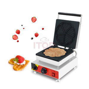 Equipo de comida rápida para aperitivos, <span class=keywords><strong>Gofrera</strong></span> pequeña de 220/110V, máquina Waffle comercial con forma de corazón - Product Image 5
