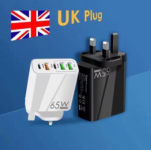 Toptan 65W PD hızlı şarj ab abd İngiltere <span class=keywords><strong>2</strong></span> tip-c <span class=keywords><strong>3</strong></span> USB portu çoklu çıkış adaptörü cep telefonu seyahat duvar şarj macbook için - Product Image 3