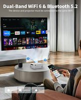 Projecteur LED 4K pour cinéma maison, projecteur numérique à ultra courte focale pour projection murale TV