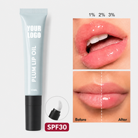 Gloss repulpant pour les lèvres, marque privée, végan, 20 ml, huile repulpante hydratante pour les lèvres, repulpeur extrême pour les lèvres, maquillage