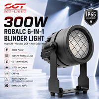 Luz Cegadora para Escenario de 300W, Resistente al Agua, RGBALC 6en1, Control RDM DMX, Precio con Descuento, Actualización de Software, Cuerpo Resistente al Sal, para Bodas
