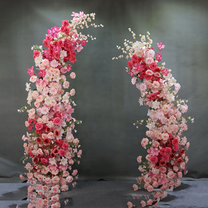 Arco de Flores Artificiales para Decoración de Bodas, Arco de Rosas Rojas, Venta al Por Mayor - Product Image 3