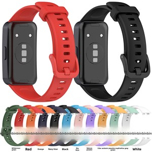 Cinturino in Silicone con Connettore Metallico per <span class=keywords><strong>Huawei</strong></span> Band 10 / Band <span class=keywords><strong>9</strong></span> / Band 8, Accessorio Sostitutivo per Braccialetto Sportivo - Product Image 2