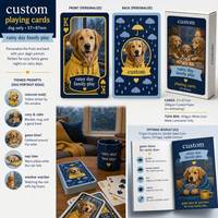 Jeu de cartes personnalisé pour chiens, jeu de cartes pour soirée en famille avec cadeau pour animaux de compagnie