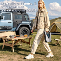Démarreur de voiture et de moto personnalisé, étanche, OEM, 4500A, 16800mAh, avec compresseur d'air, kit de suralimentation, USB-A/USB-C