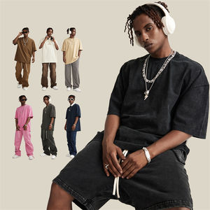 Diseño de logotipo personalizado lavado ácido Vintage camiseta Streetwear hombres Unisex Hip Hop peso pesado 275gsm 100% algodón gráfico camiseta - Product Image 4