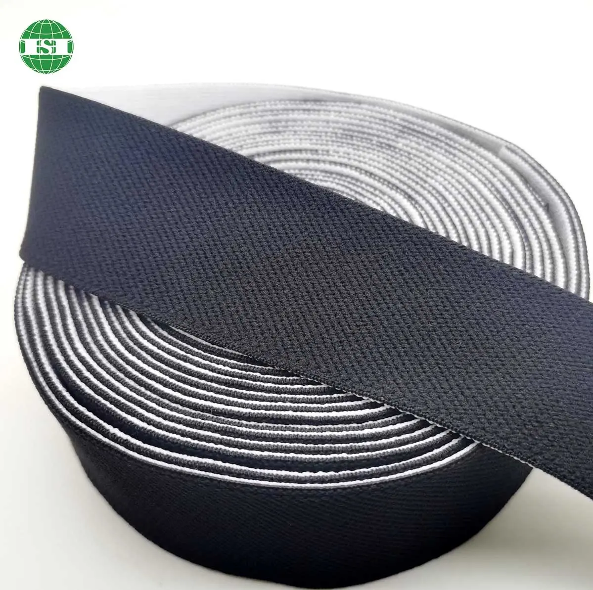 White elastic band for sublimation printing plush elastic tape shiny waistband smooth strap various material and various size