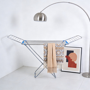 Stendibiancheria Pieghevole in Alluminio con Ali, Grande Capacità, Autoportante, Multiuso, a Singolo Livello - Product Image 5