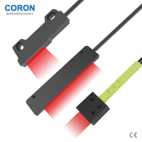 CORON Sensor Serat Optik Silindris Deteksi Samping Baru M3-M6 DC12-24V
