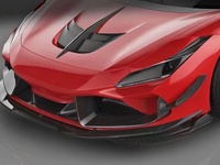 Kit d'amélioration de l'admission d'air adapté à la Ferrari F8, style PK modifié, prises d'air avant en fibre de carbone sèche, aérations de pare-chocs avant